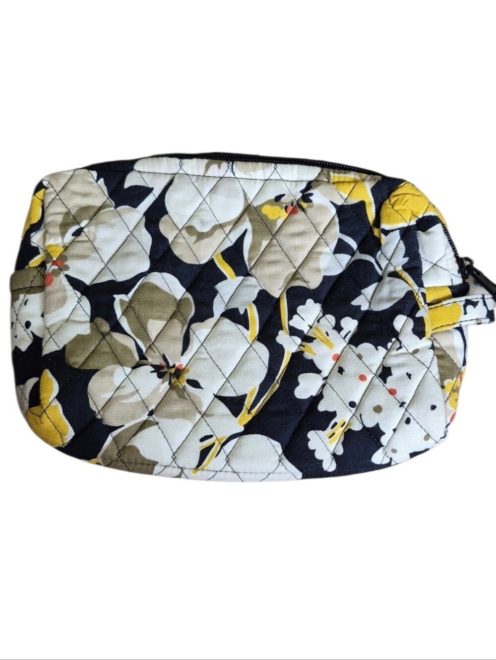 Vera Bradley Dogwood Floral Quilted Cosmetic Makeup Bag Retired Zip Pouch